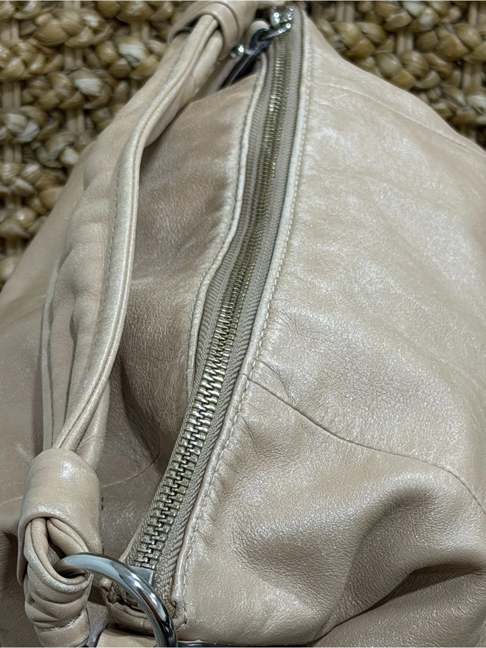Coach Beige Leather Crossbody Bag